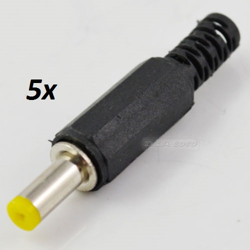 5 pack 1.7mm x 4.8mm male DC power plug connectors - Click Image to Close